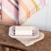 two-part enamel soap dish - pink