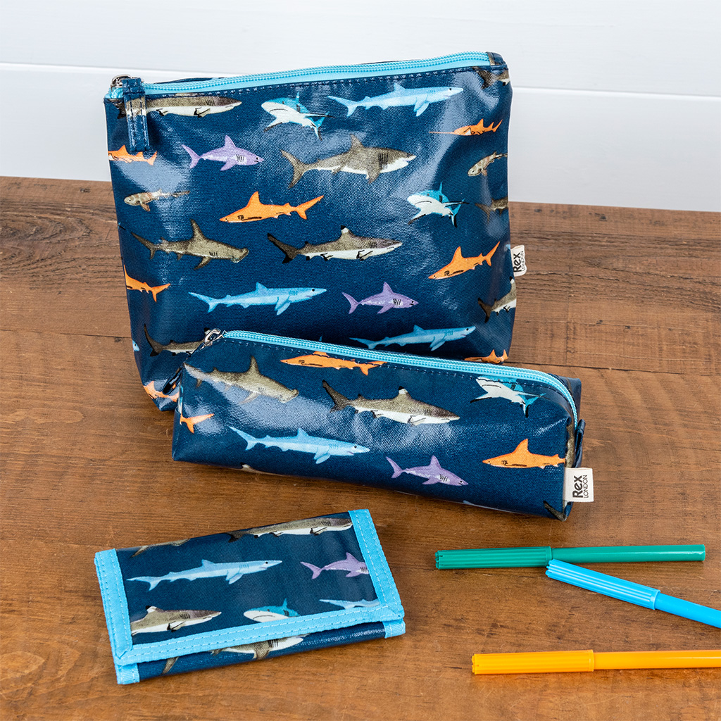 children's wash bag - sharks