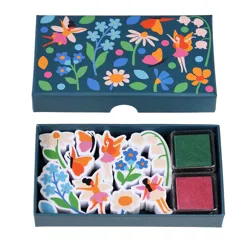 set of mini stamps - fairies in the garden set of mini stamps - fairies in the garden