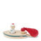 wooden balloon powered boat