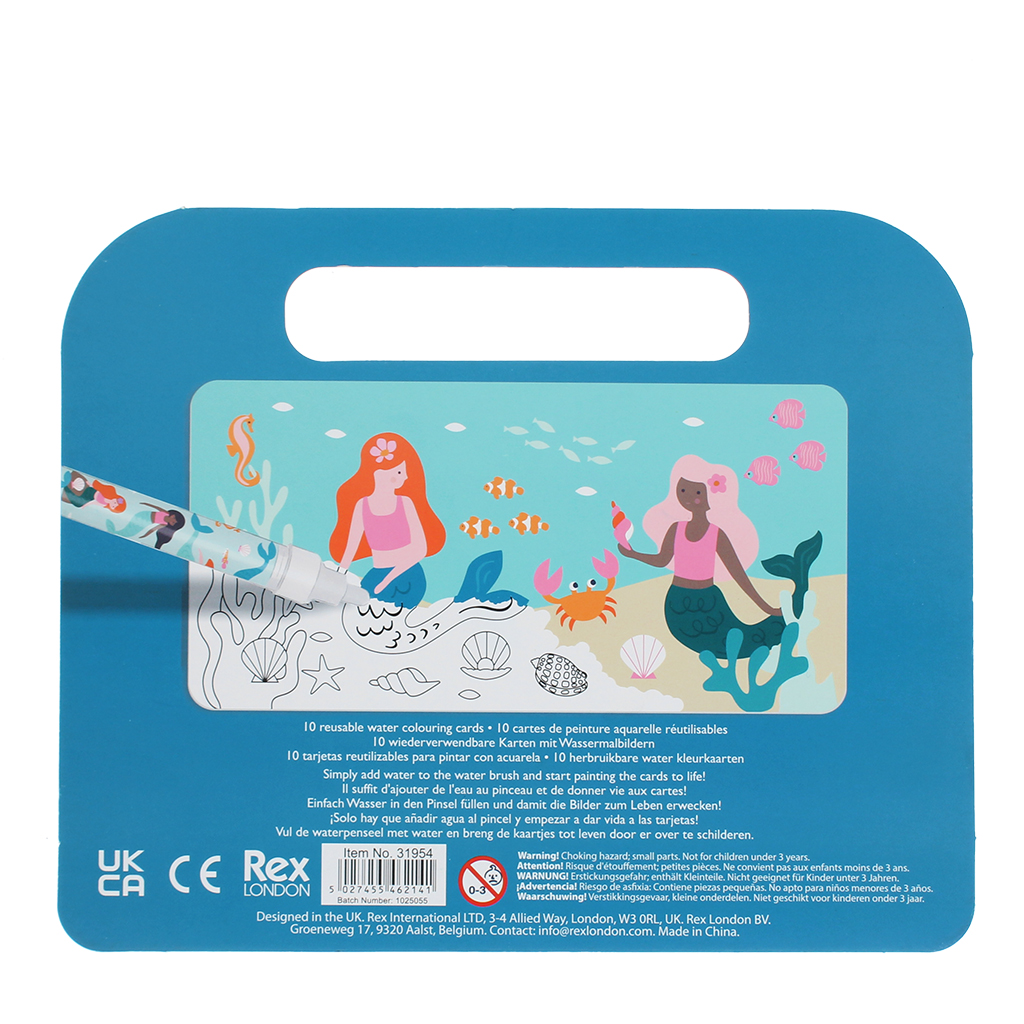 magic water colouring cards - mermaid