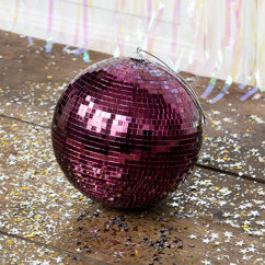 hanging disco ball (15cm) - plum