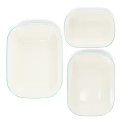 plats à tarte émaillés (lot de 3) - pistache plats à tarte émaillés (lot de 3) - pistache