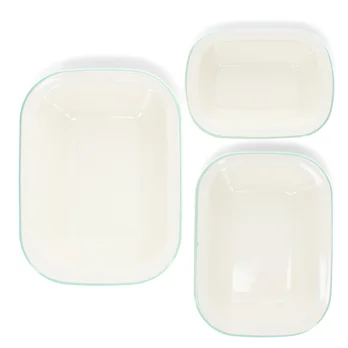 plats à tarte émaillés (lot de 3) - pistache plats à tarte émaillés (lot de 3) - pistache