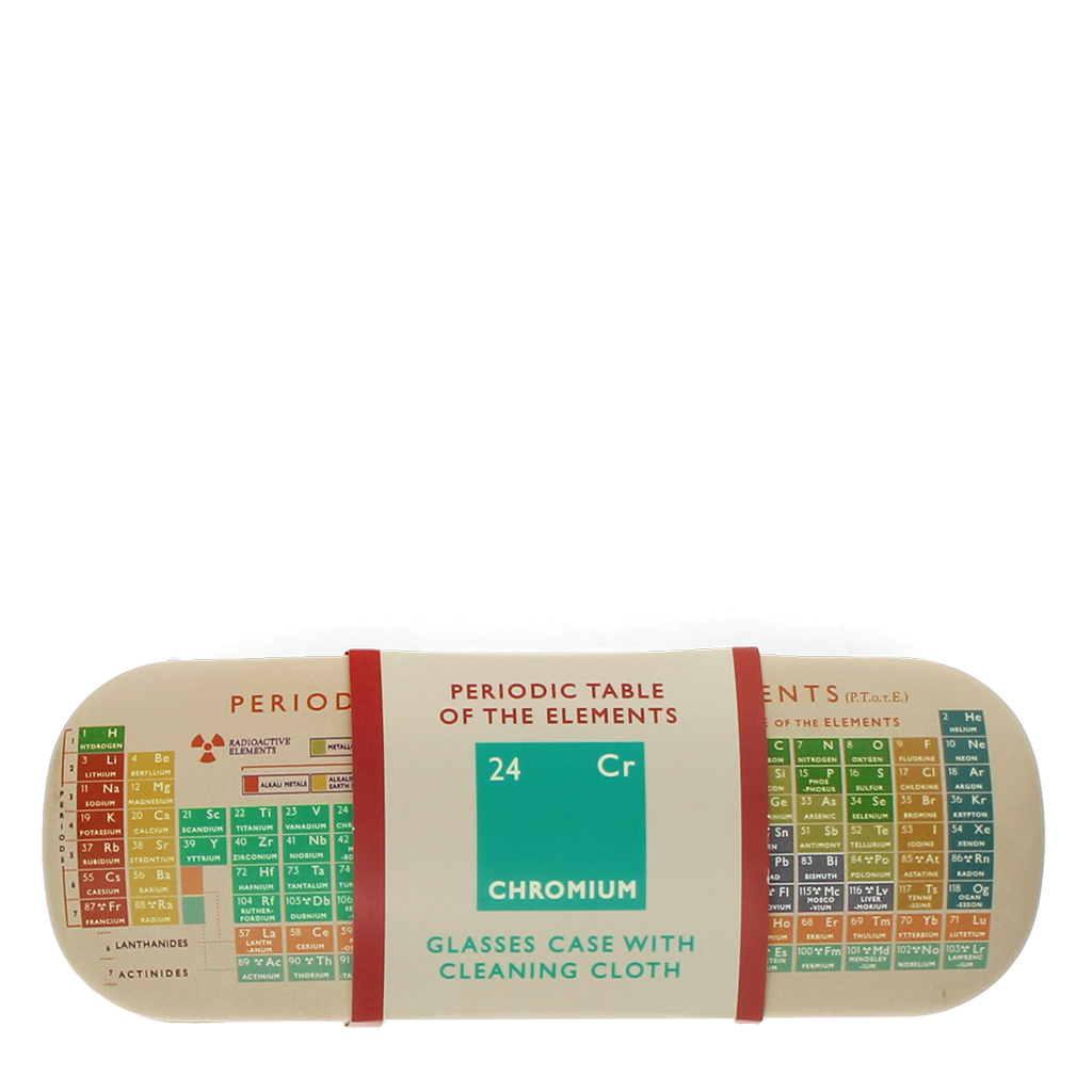 glasses case & cleaning cloth - periodic table