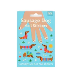 autocollants ongles pour enfants - chien saucisse
