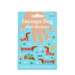children's nail stickers - sunny sausage dog children's nail stickers - sunny sausage dog