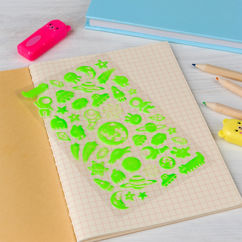 3d stickers - space (glow in the dark)