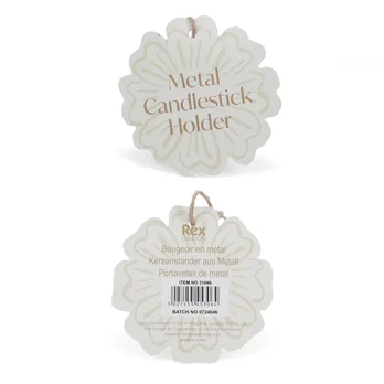 enamel flat flower candle holder - aqua enamel flat flower candle holder - aqua