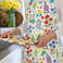 tablier en coton recyclé wild flowers