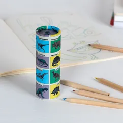 tube of colouring pencils - prehistoric land tube of colouring pencils - prehistoric land