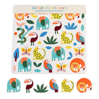 animal stickers - wild wonders