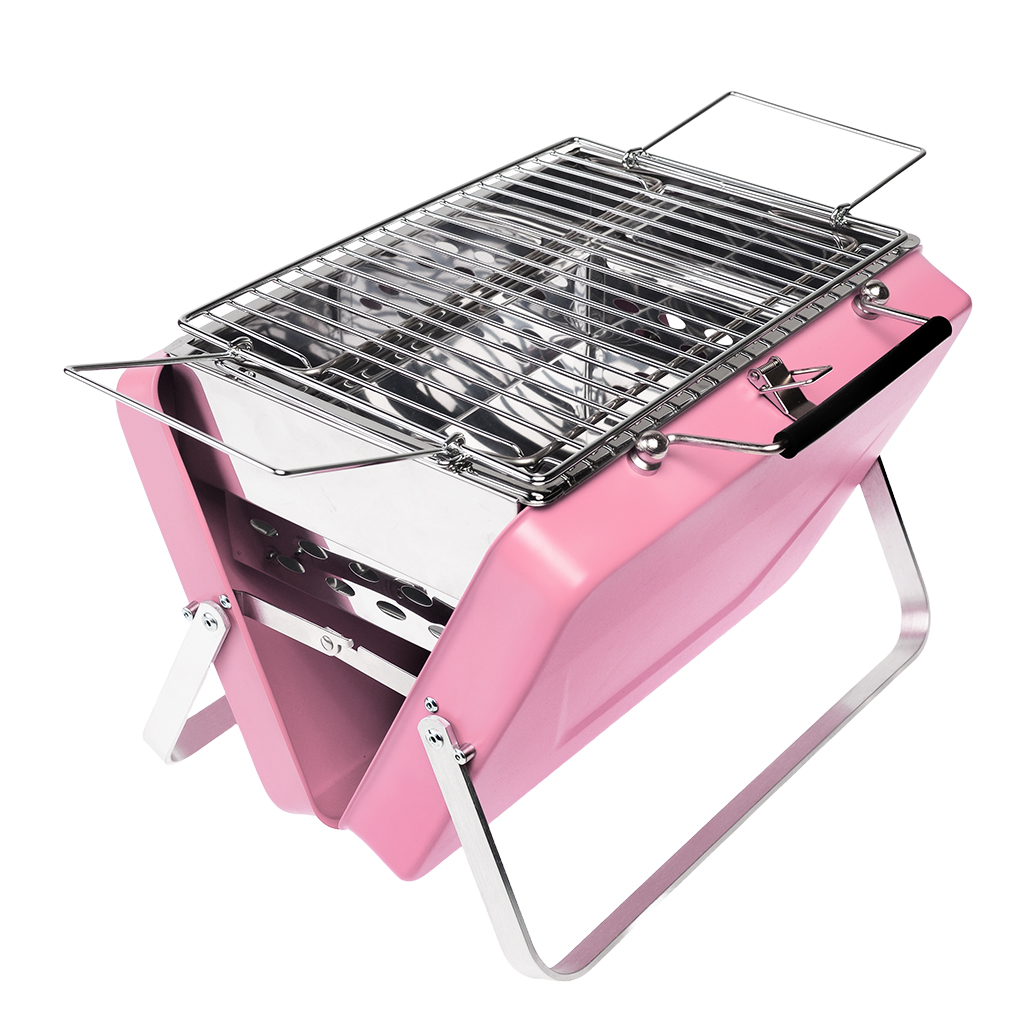 barbecue portable valise - rose