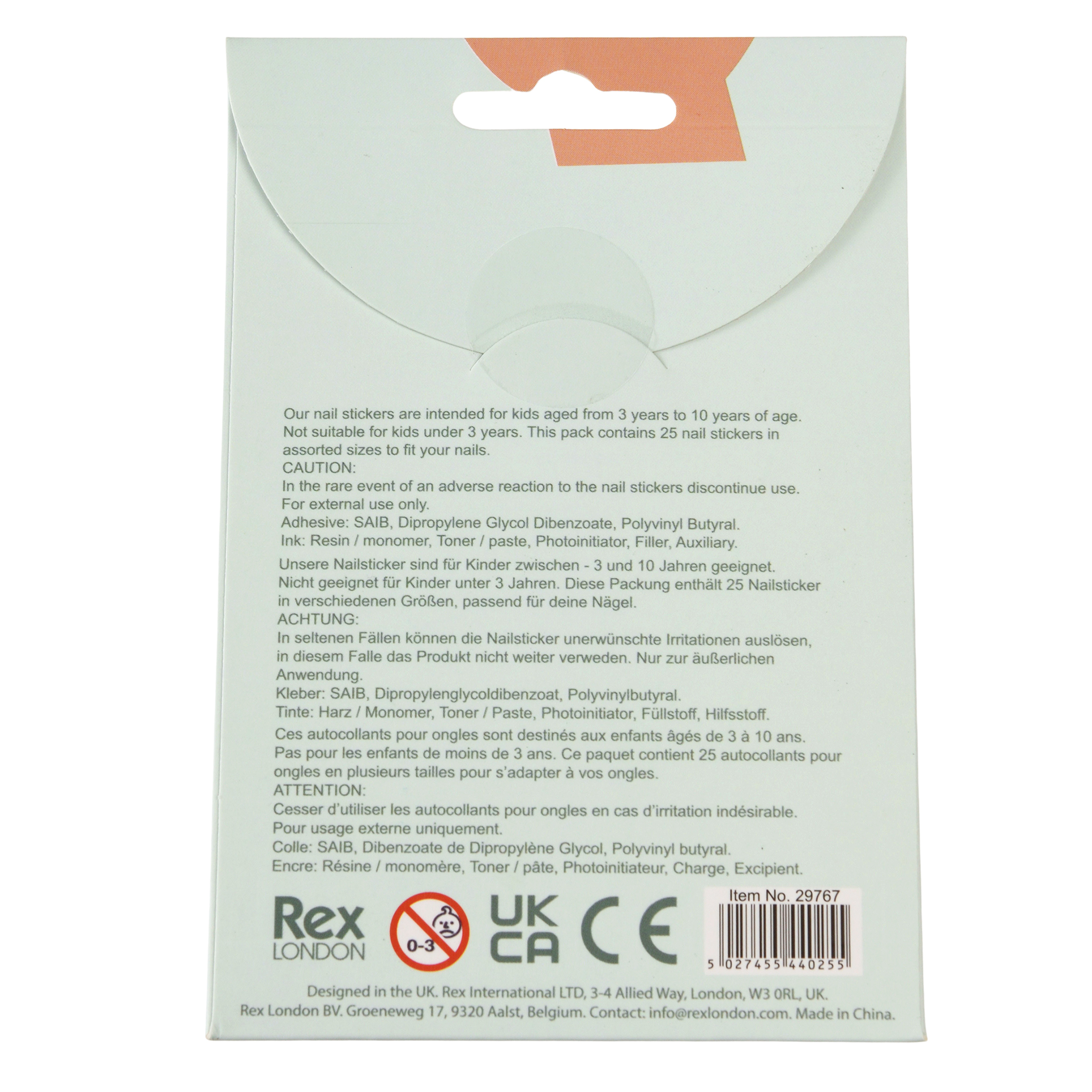 children's nail stickers - mouse ballet