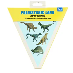 paper bunting (3 metres) - prehistoric land paper bunting (3 metres) - prehistoric land