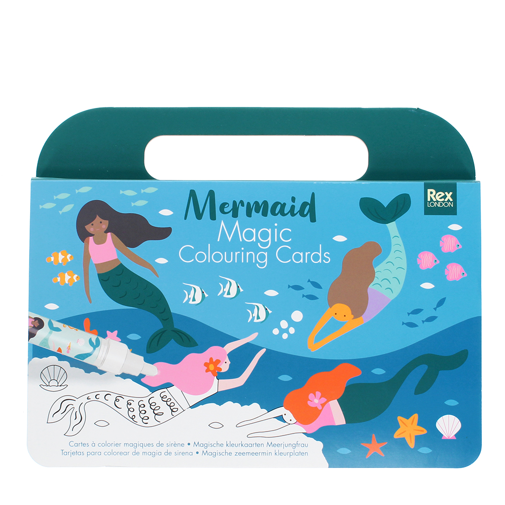 magic water colouring cards - mermaid