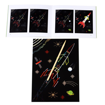 scratch art - space age