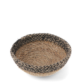 woven seagrass decorative bowl - natural