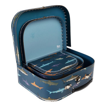 storage cases (set of 3) - sharks