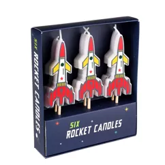 party cake candles (set of 6) - space age