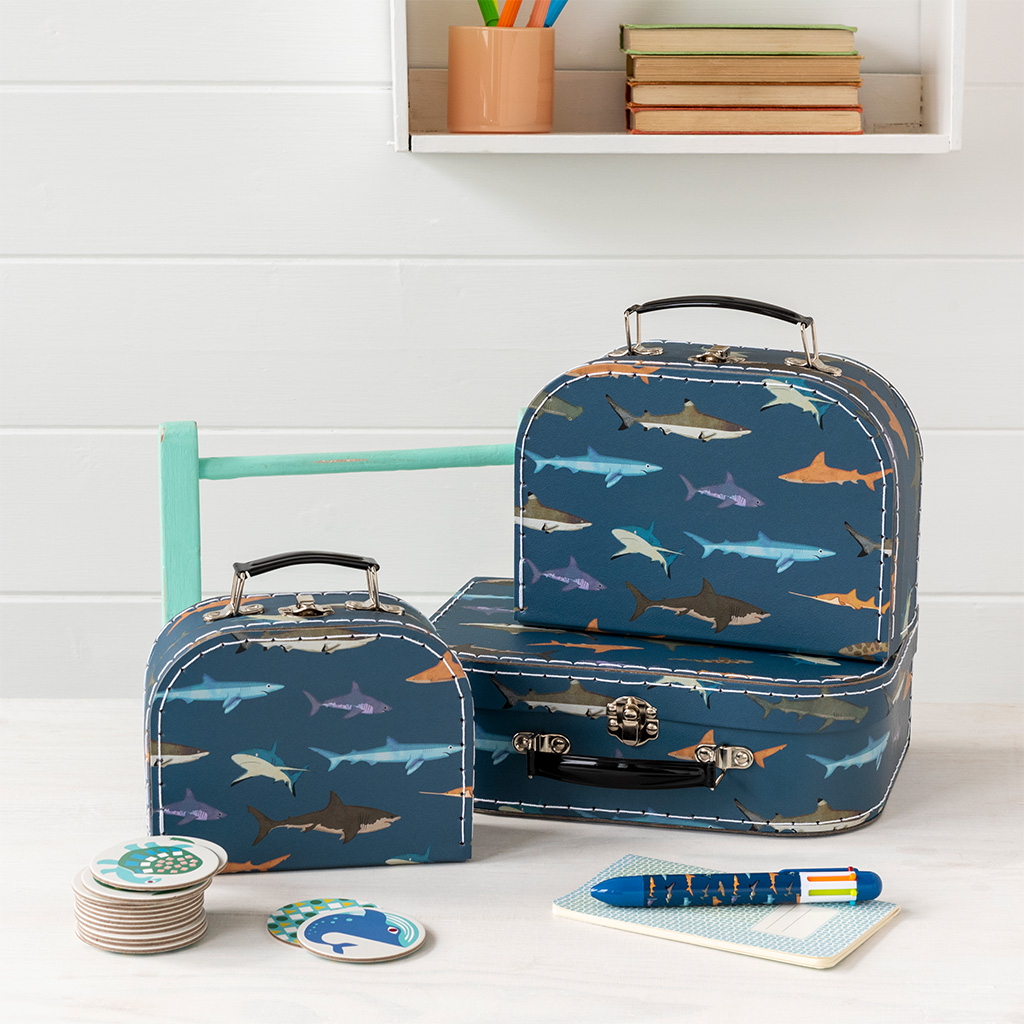 storage cases (set of 3) - sharks