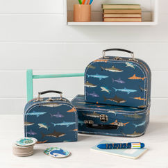 storage cases (set of 3) - sharks