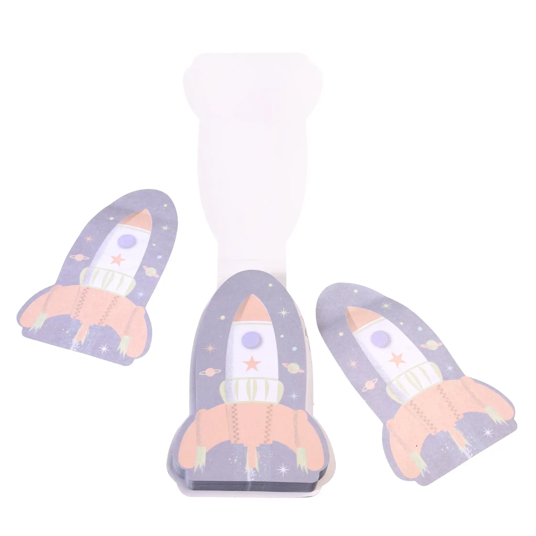 haftnotizen space rockets