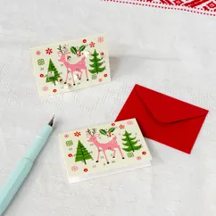 mini tarjeta de adviento navideña 50s christmas