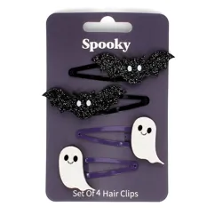 barrettes à cheveux pailletées (lot de 4) - spooky barrettes à cheveux pailletées (lot de 4) - spooky