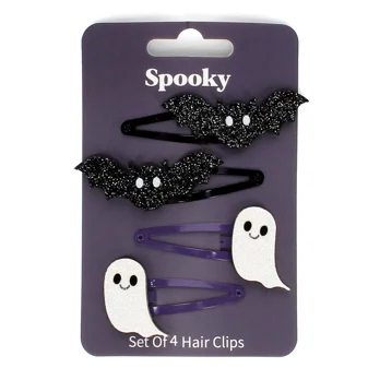 barrettes à cheveux pailletées (lot de 4) - spooky barrettes à cheveux pailletées (lot de 4) - spooky