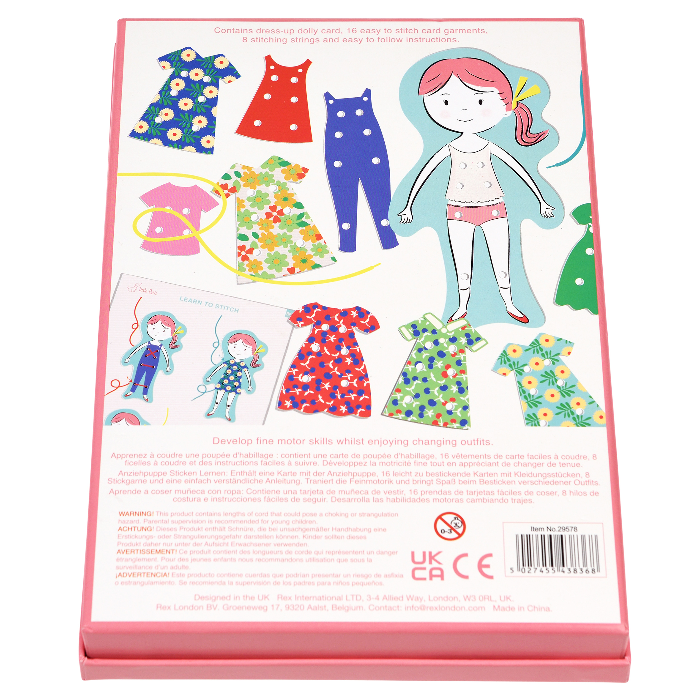 learn to stitch dress-up dolly kit
