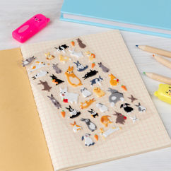 3d puffy stickers - kawaii bunny