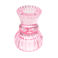 double ended glass candle holder - pink