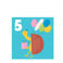 birthday card - tortoise 'five'