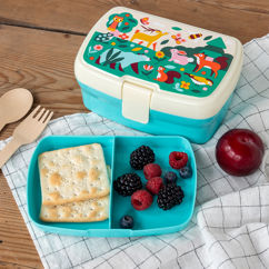 lunchbox mit fach - woodland