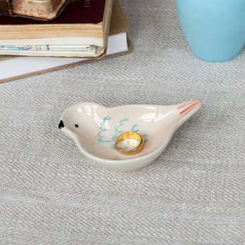 mini ceramic trinket dish - bird