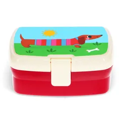 lunch box with tray - sausage dog
