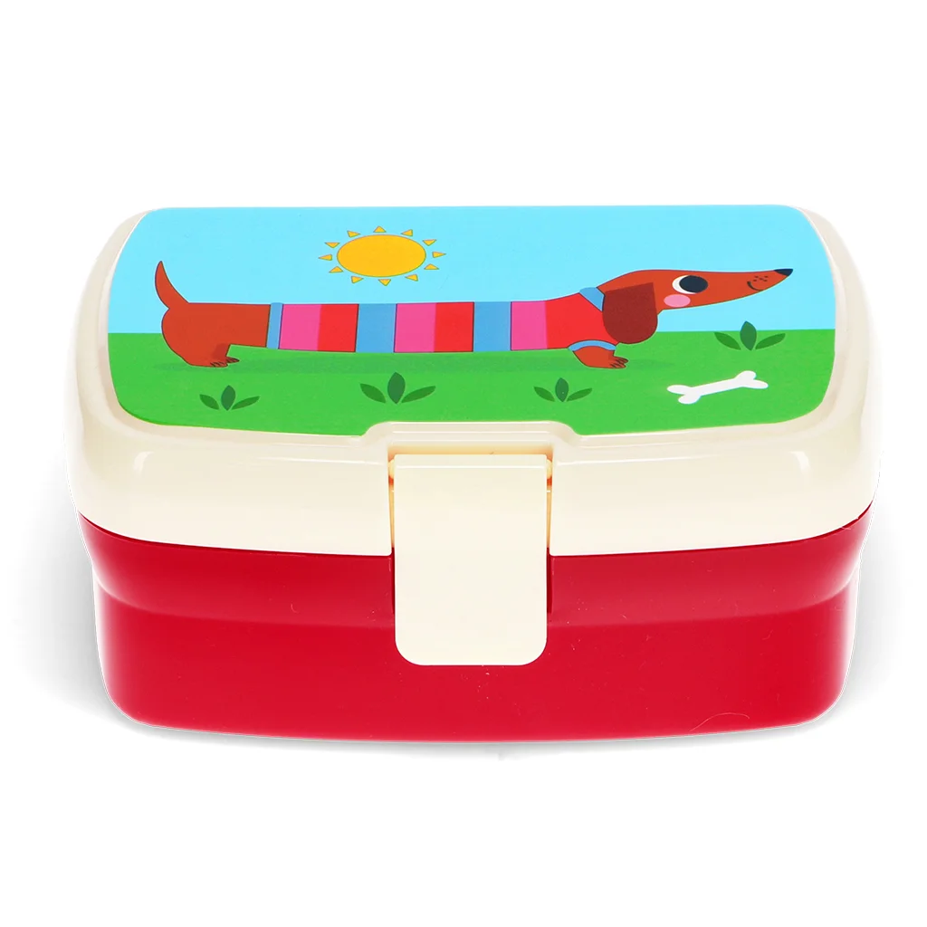 lunchbox mit fach - dackel