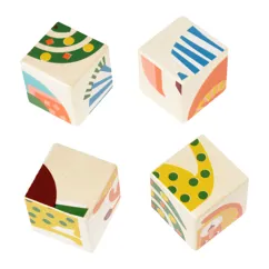 wooden puzzle cubes - wild wonders