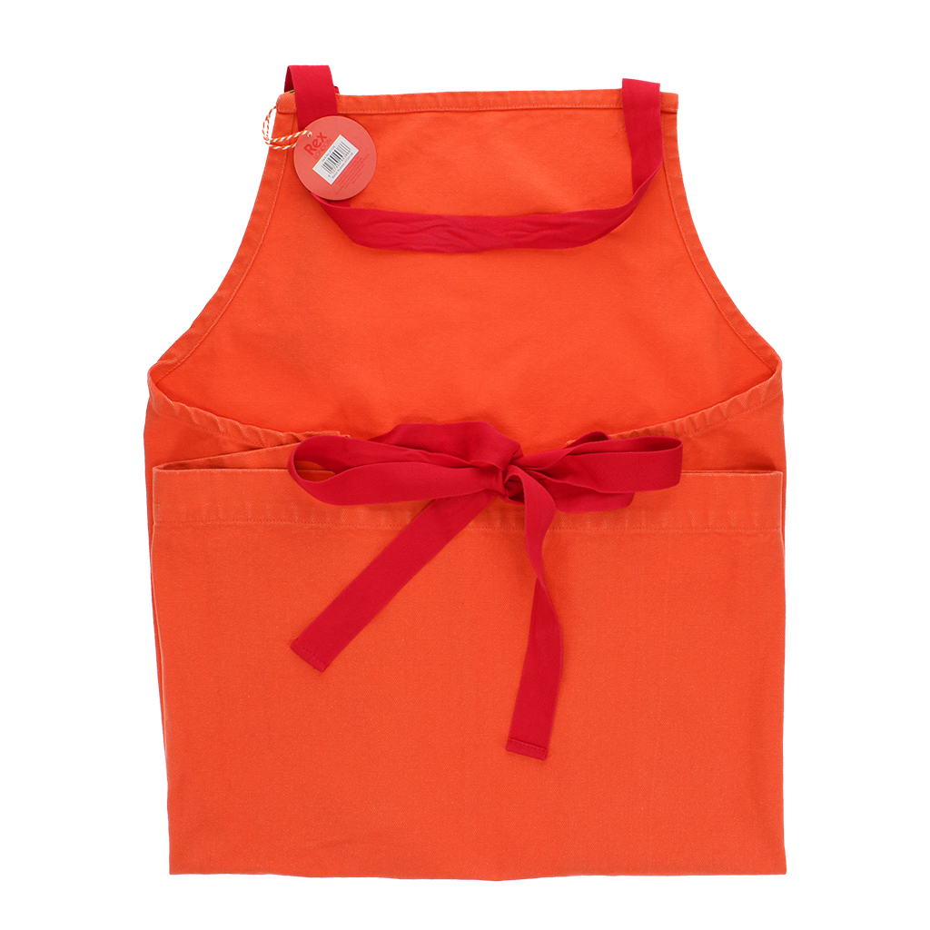 two-tone utility apron - coral