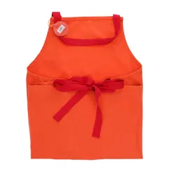 two-tone utility apron - coral two-tone utility apron - coral