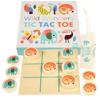 wooden tic-tac-toe - wild wonders wooden tic-tac-toe - wild wonders