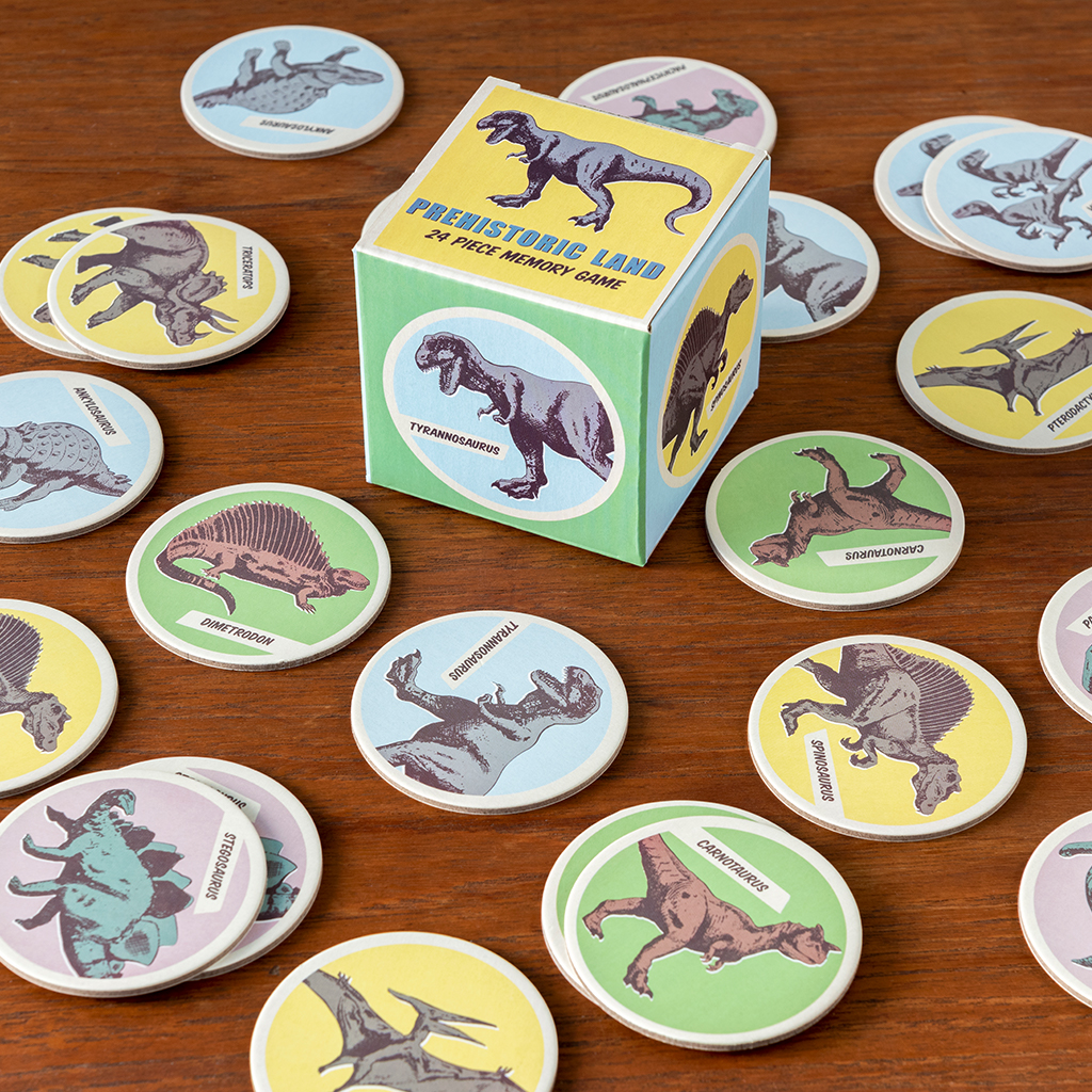 jeu de mémoire prehistoric land (24 pièces)