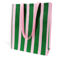 recycled shopping bag - pink with green stripe
