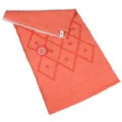 handwoven recycled cotton rug (90 x 50 cm) - coral handwoven recycled cotton rug (90 x 50 cm) - coral