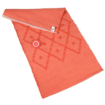 handwoven recycled cotton rug (90 x 50 cm) - coral handwoven recycled cotton rug (90 x 50 cm) - coral
