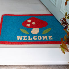 doormat - welcome mushroom