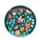 children's melamine plate - fairies in the garden