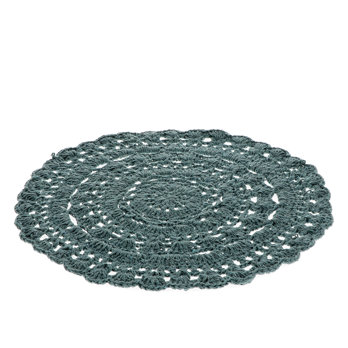 crochet placemat - teal