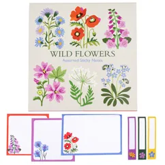 notas adhesivas wild flowers